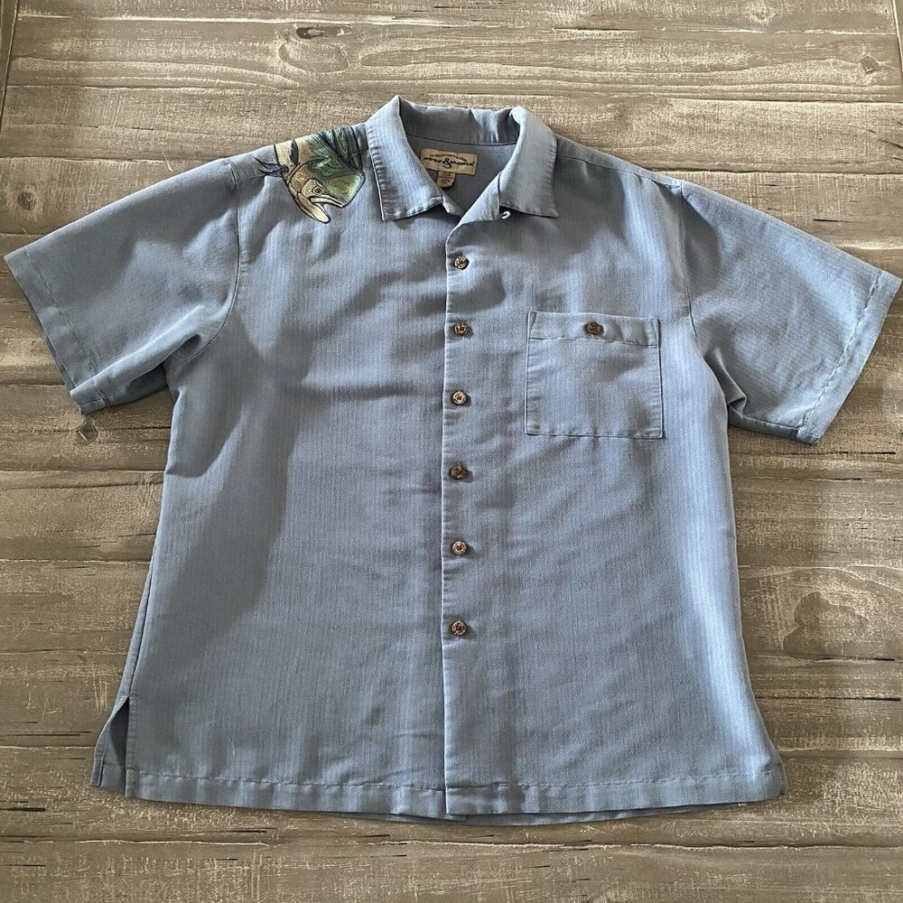 Hook‎ & Tackle Men’s Shirt Size Large Hi-Tech Fishing Gear Limited Edition Blue
